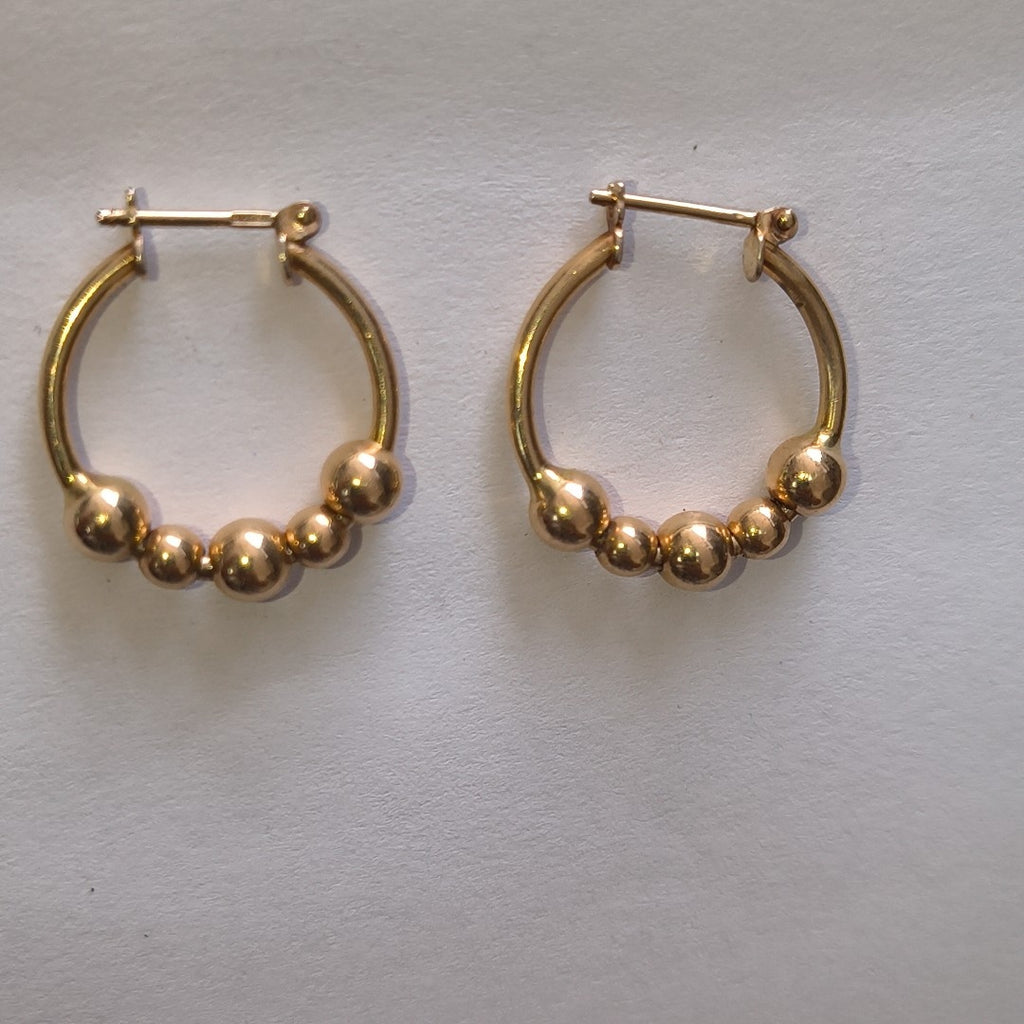 ARRACADAS PAR ORO 14 K 2.6 GRMS (SEMINUEVO)