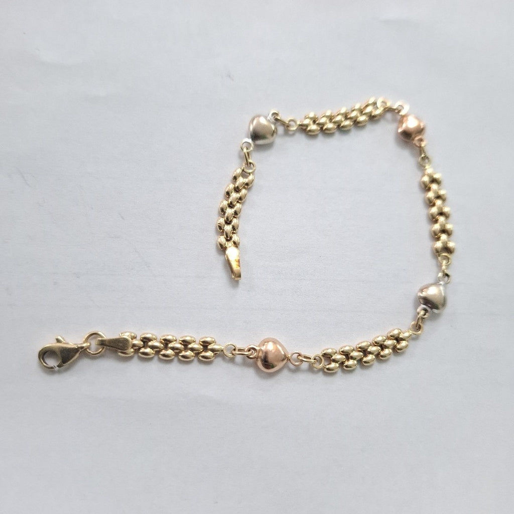 PULSERA ORO, ORO COMBINADO 14 K 3 GRMS (SEMINUEVO)