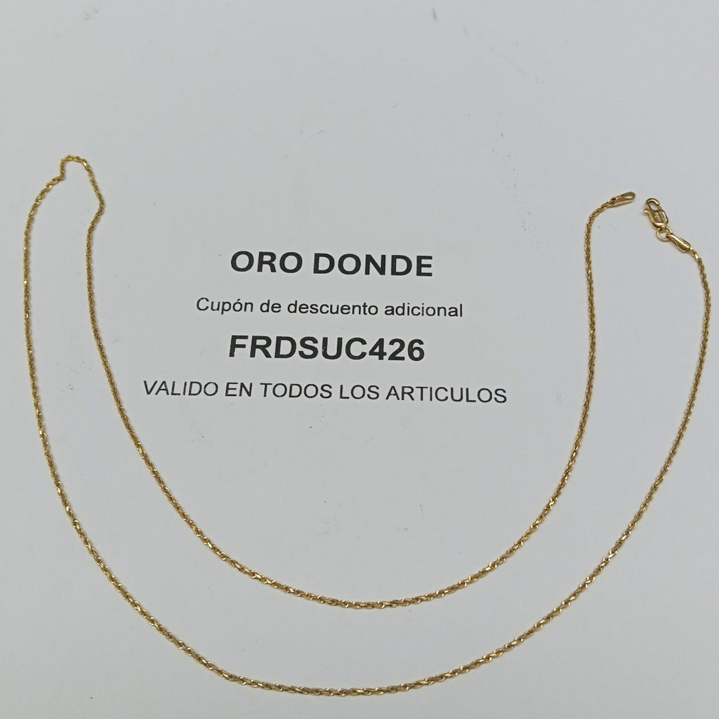 CADENA ORO 14 K 3.4 GRMS (SEMINUEVO)
