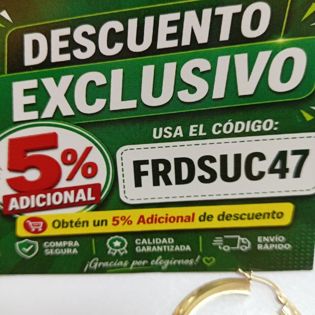 ARRACADAS PAR ORO 14 K 3,50 GRMS (SEMINUEVO)