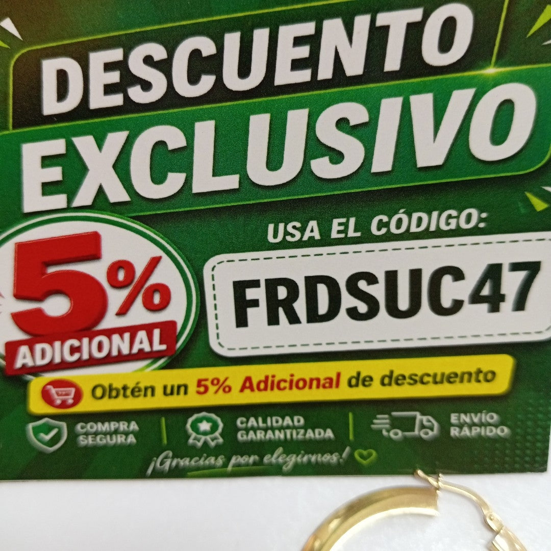 ARRACADAS PAR ORO 14 K 3,50 GRMS (SEMINUEVO)