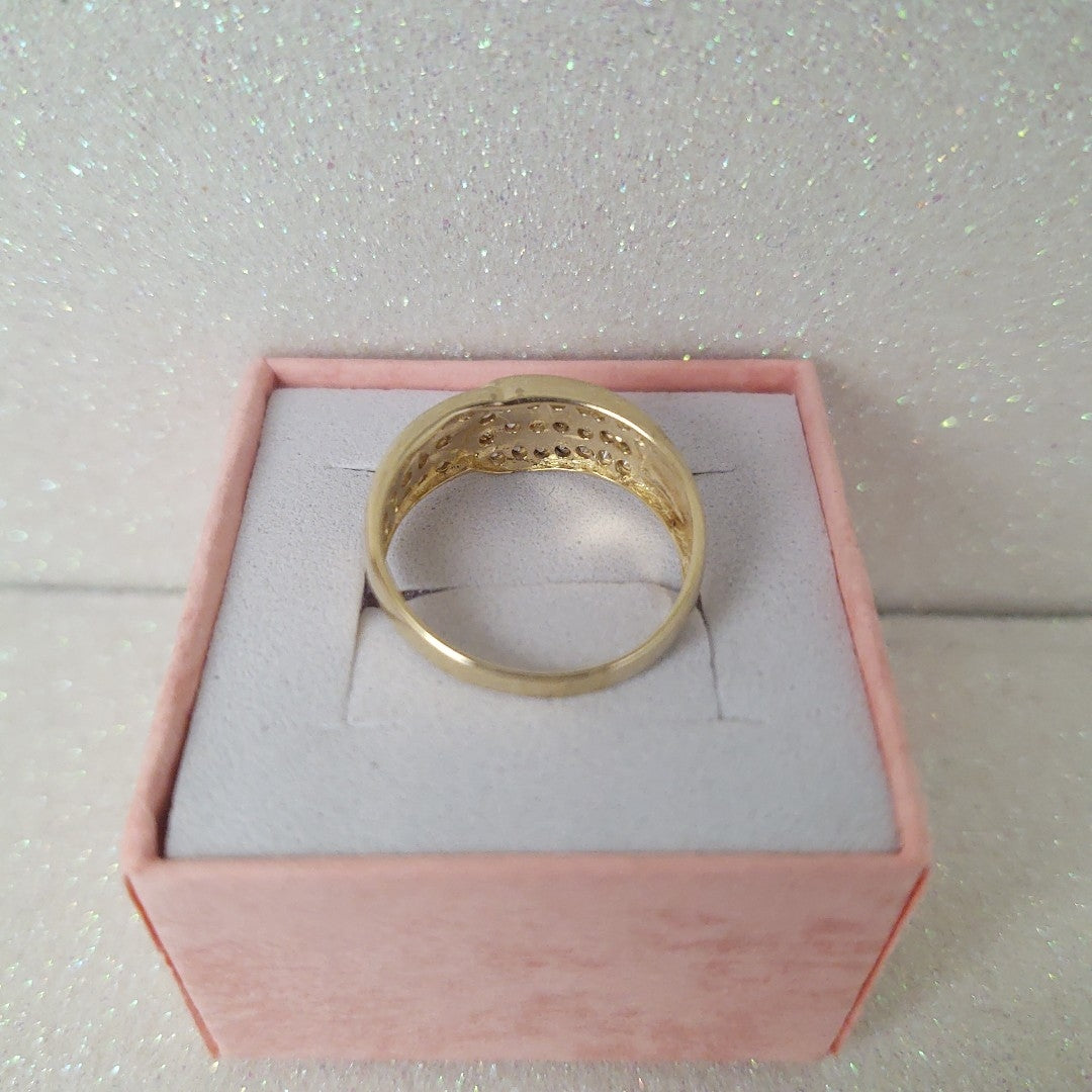 ANILLOS C CIRCONIAS 14K TALLA 7 2.9 GR (NUEVO)
