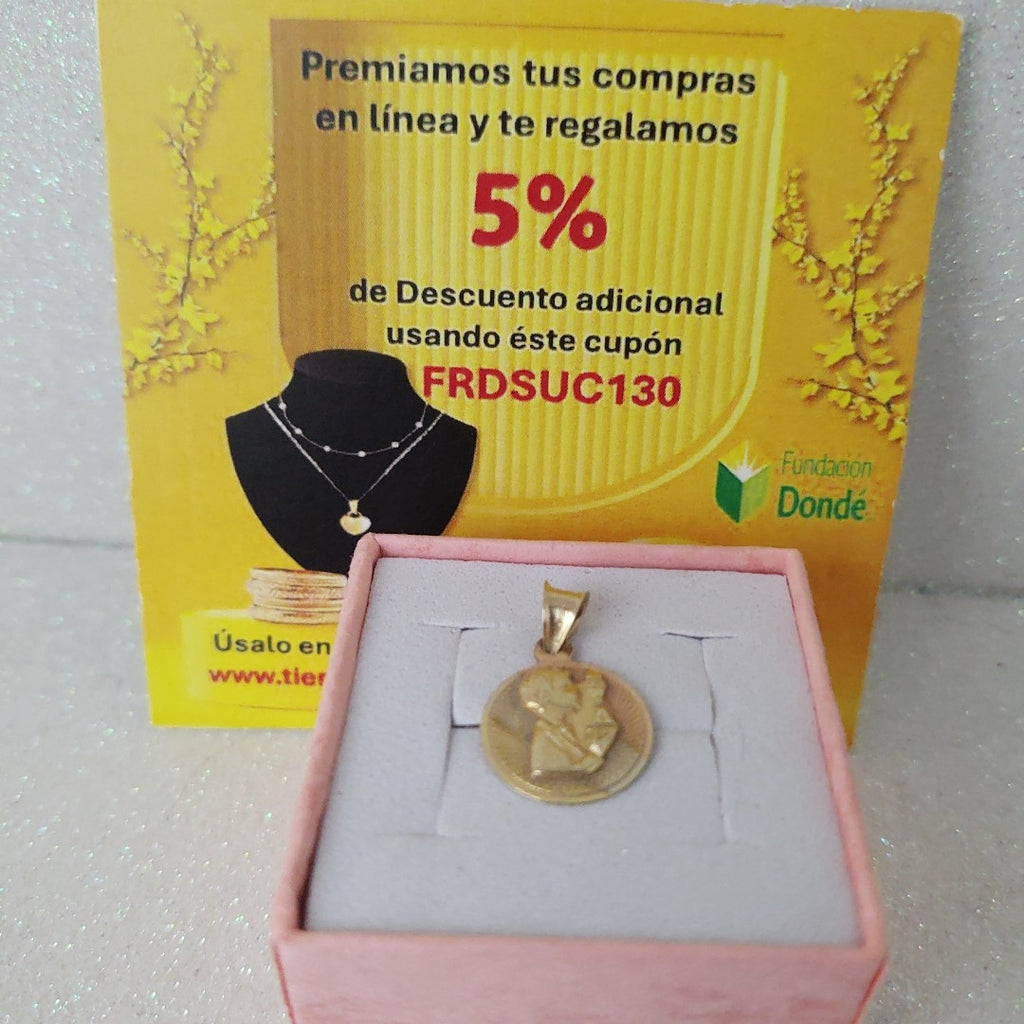 MEDALLA RELIGIOSA ORO 14 K 1 GRMS (SEMINUEVO)