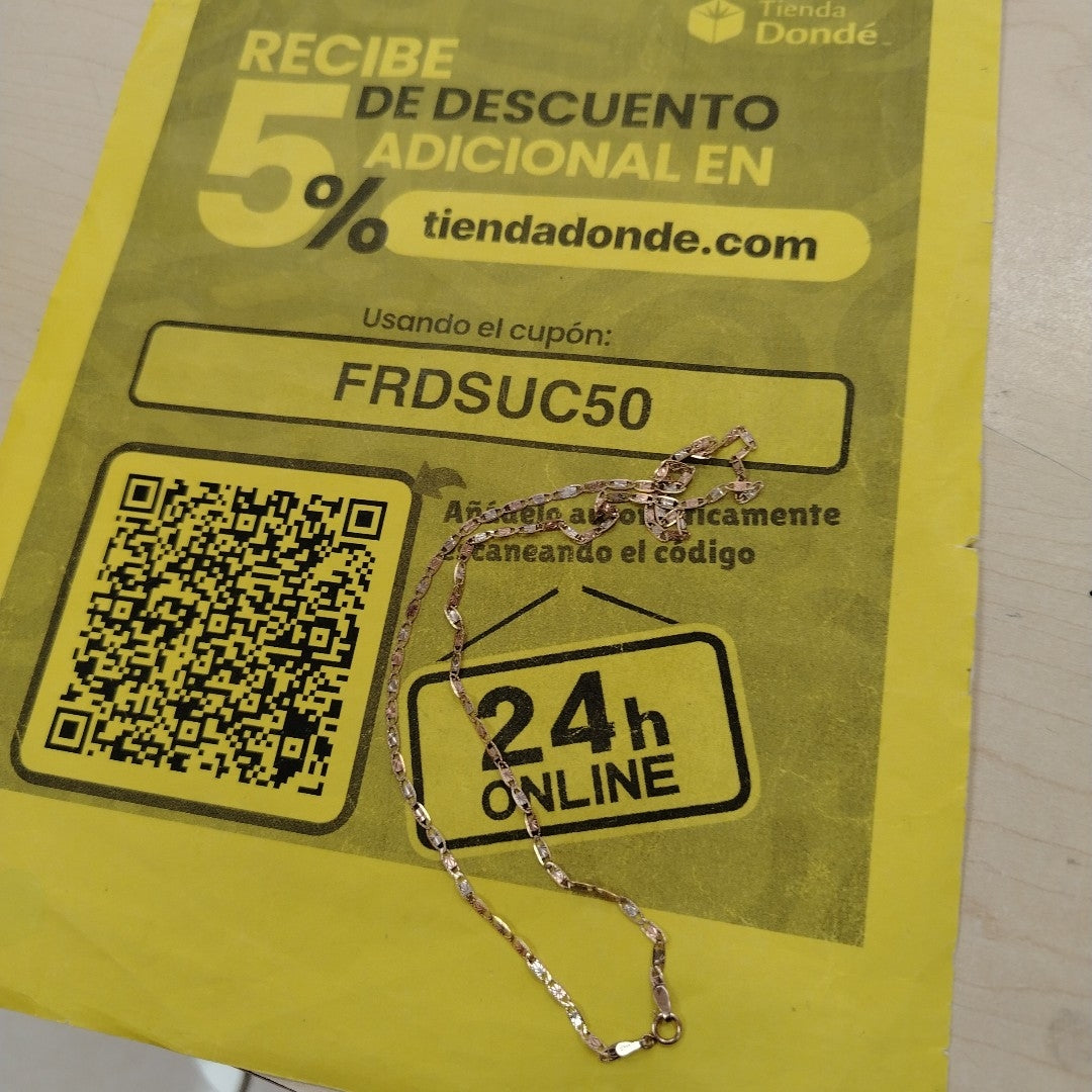CADENA ORO 10 K 3.6 GRMS (SEMINUEVO)