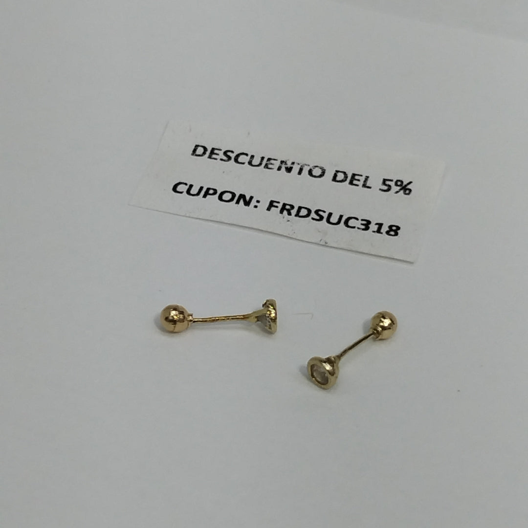 BROQUELES PAR ORO 10 K 0.4 GRMS (SEMINUEVO)