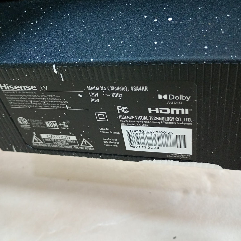 PANTALLA HISENSE 43A4KR (2024) 43" LED FULL HD (SEMINUEVO)