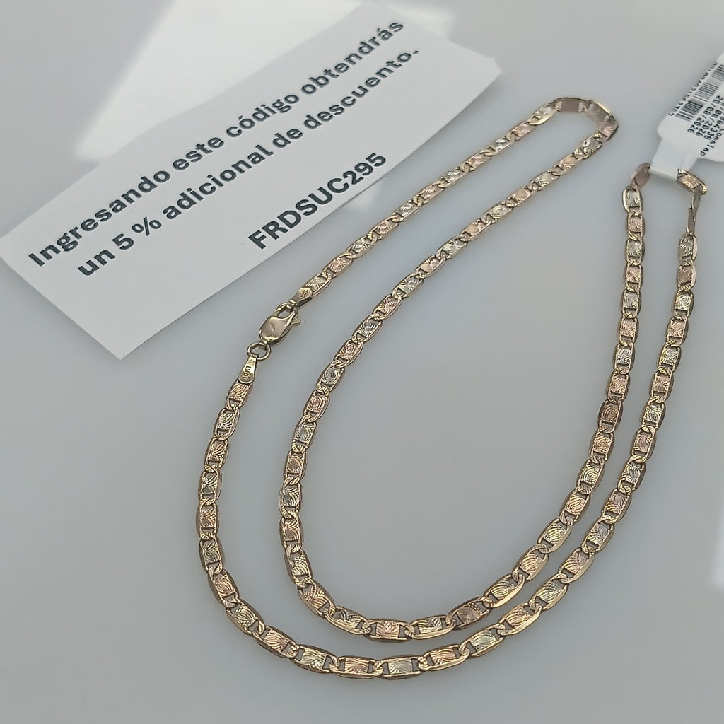 CADENA ORO,ORO COMBINADO 10 K 9,50 GRMS (SEMINUEVO)