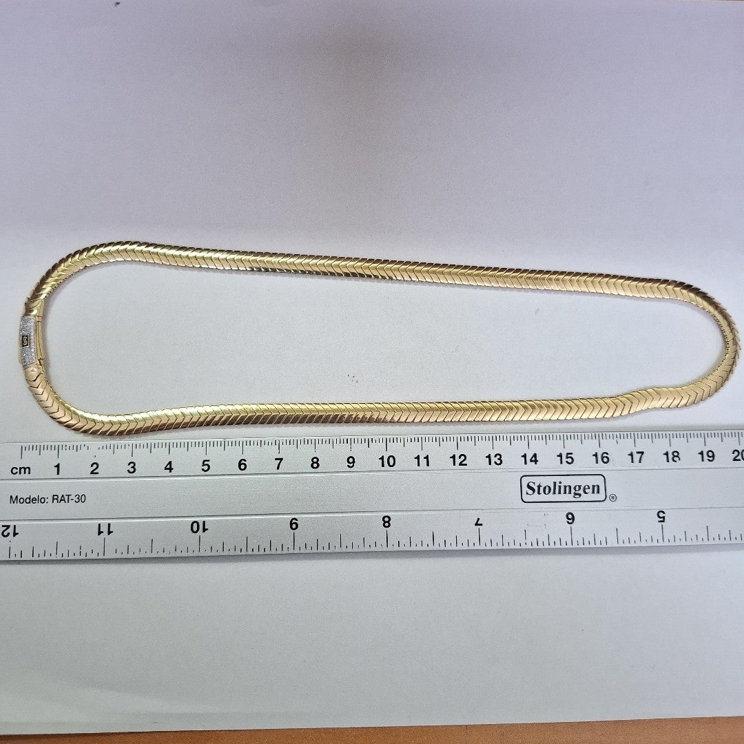 CADENA MONACO ORO 14K 15.5 (NUEVO)