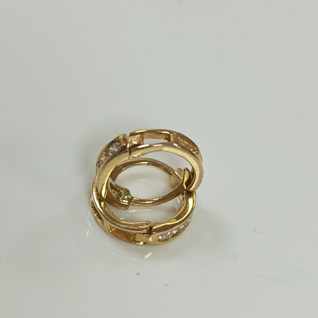 ARETES ARRACADA C CIRCONIAS 14K 1.2 GR (NUEVO)