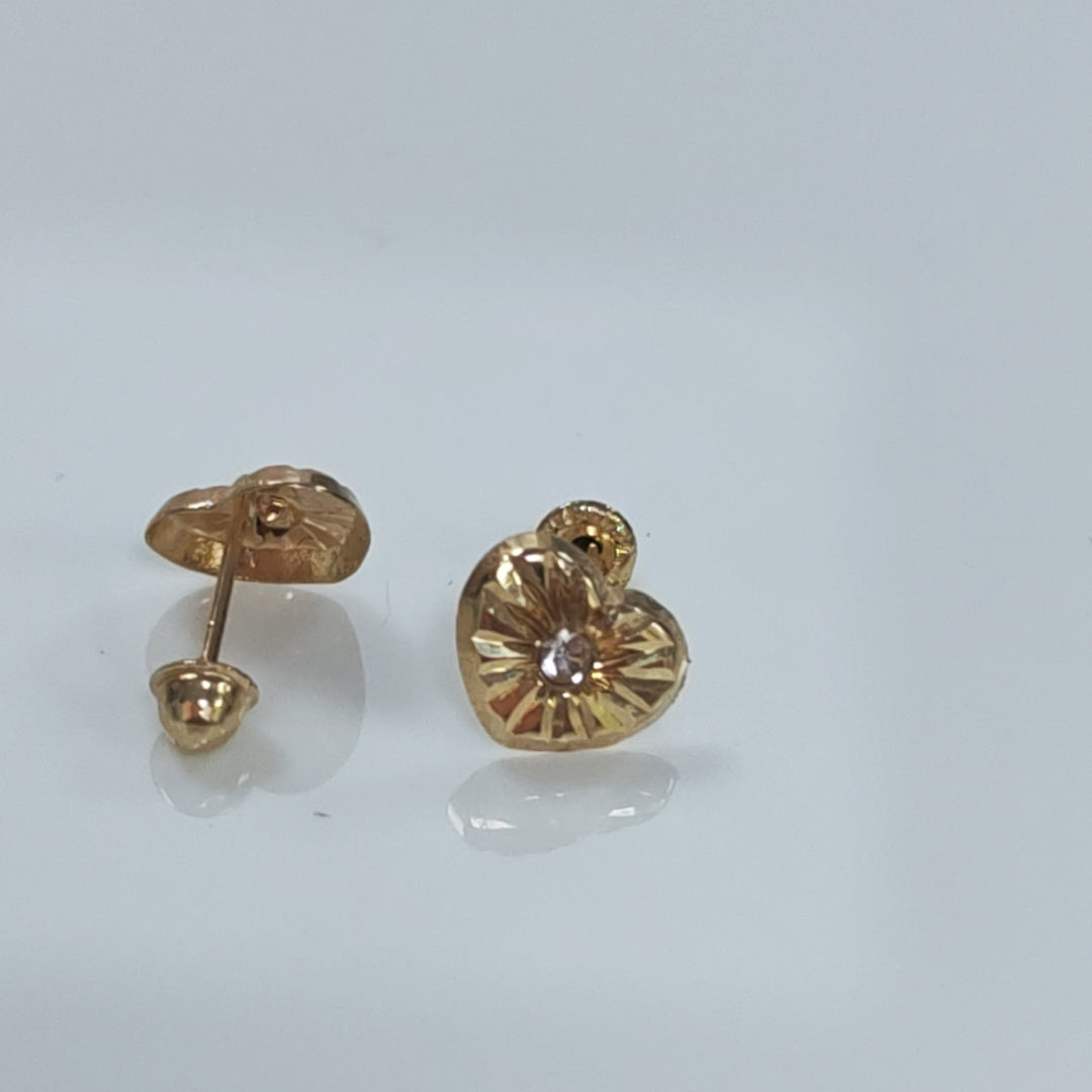 BROQUELES BROQUEL FIG CORAZON C CIRCONIA 14K 0.2603 GR (NUEVO)