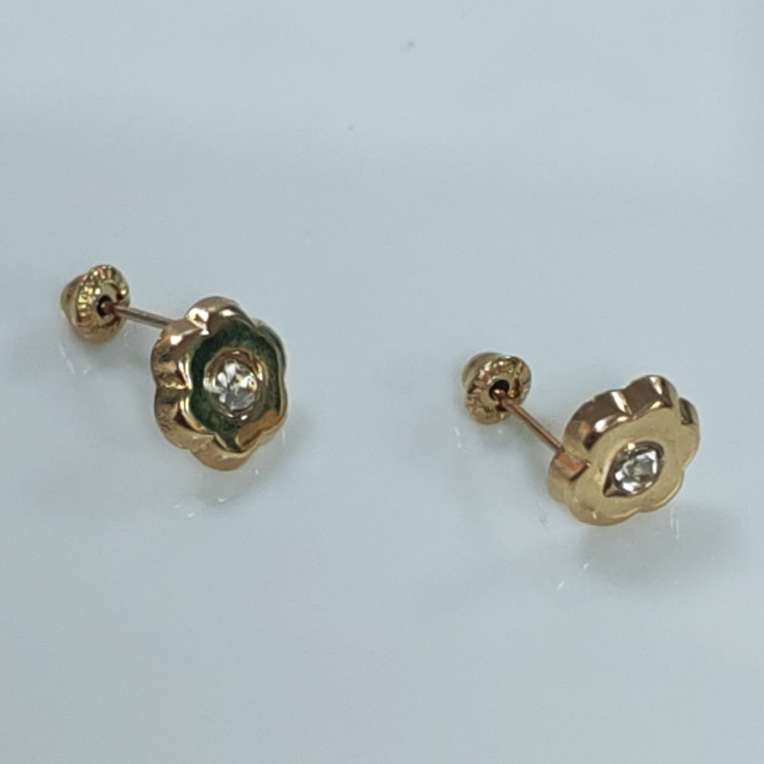 BROQUELES BROQUEL FIG FLOR C CIRCONIA 14K 0.2581 GR (NUEVO)