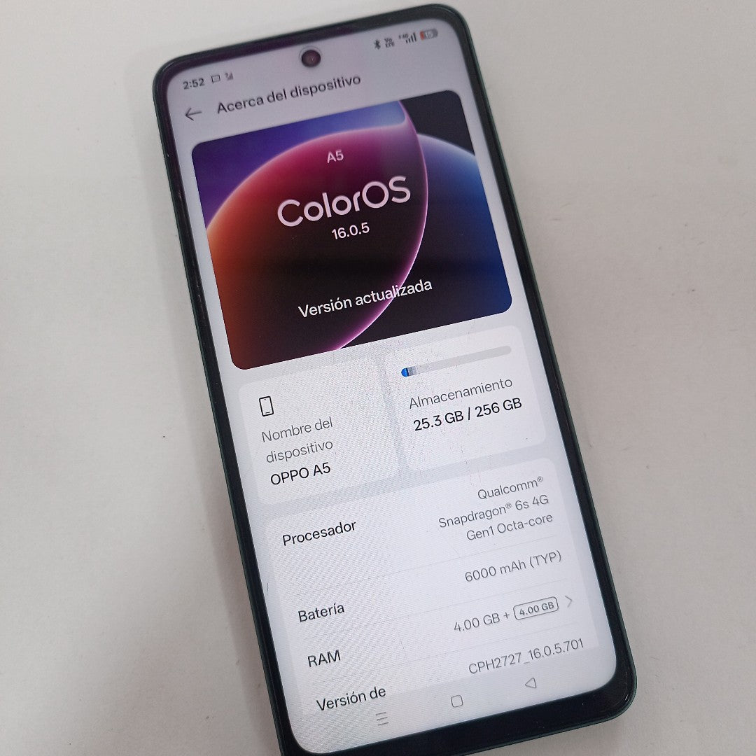 CELULAR OPPO A5 CPH2727 (2025) 256 GB 4 GB RAM
