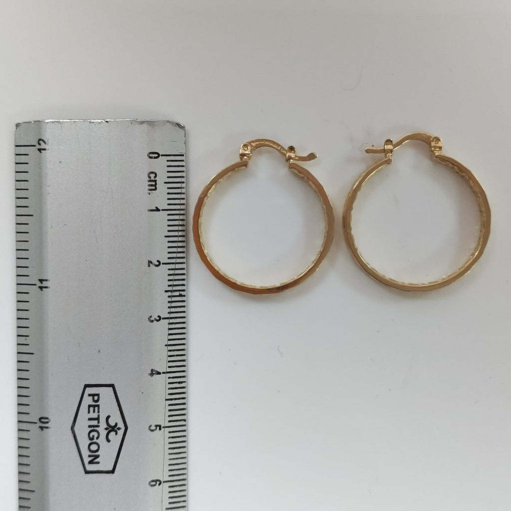 ARETES TEJIDO ARRACADA CON GRECAS 14K 2.7 GR (NUEVO)