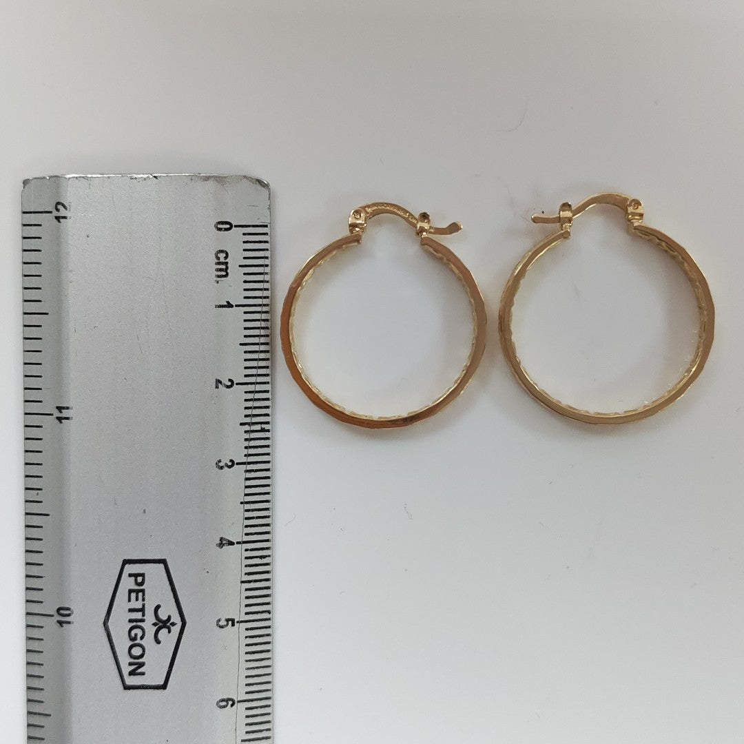 ARETES TEJIDO ARRACADA CON GRECAS 14K 2.7 GR (NUEVO)