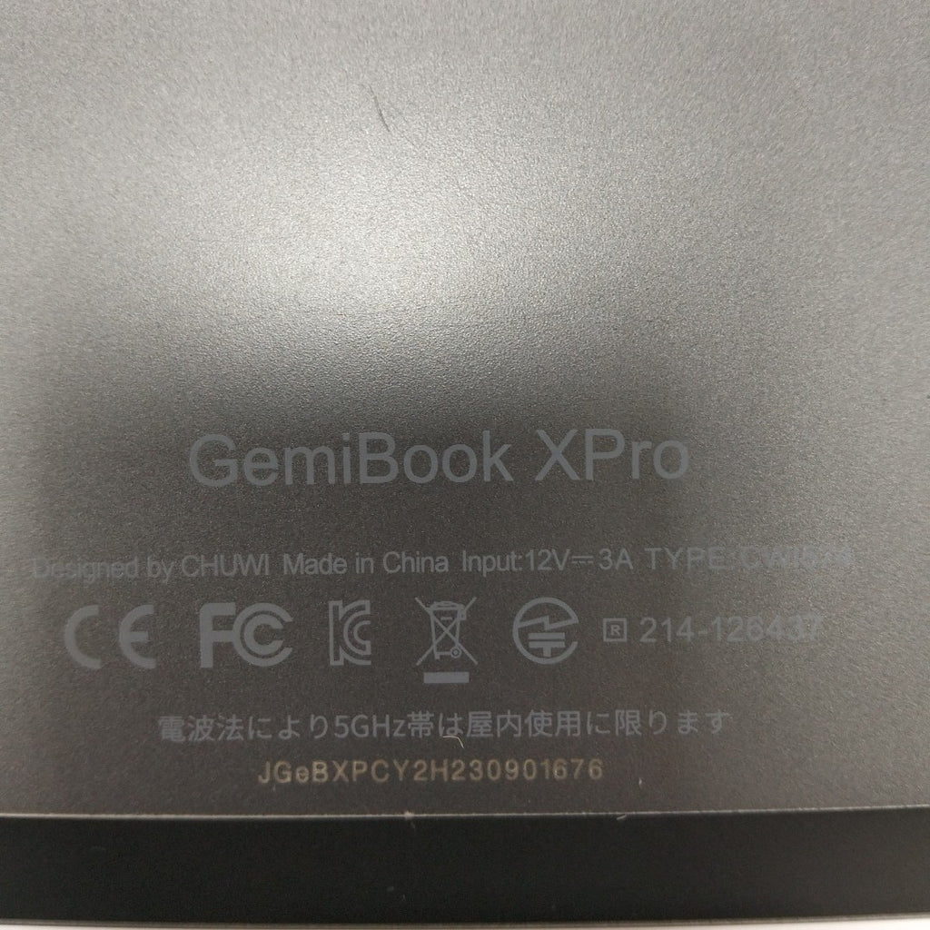 LAPTOP CHUWI GEMIBOOK XPRO 256 GB SSD 8 GB RAM (SEMINUEVO)