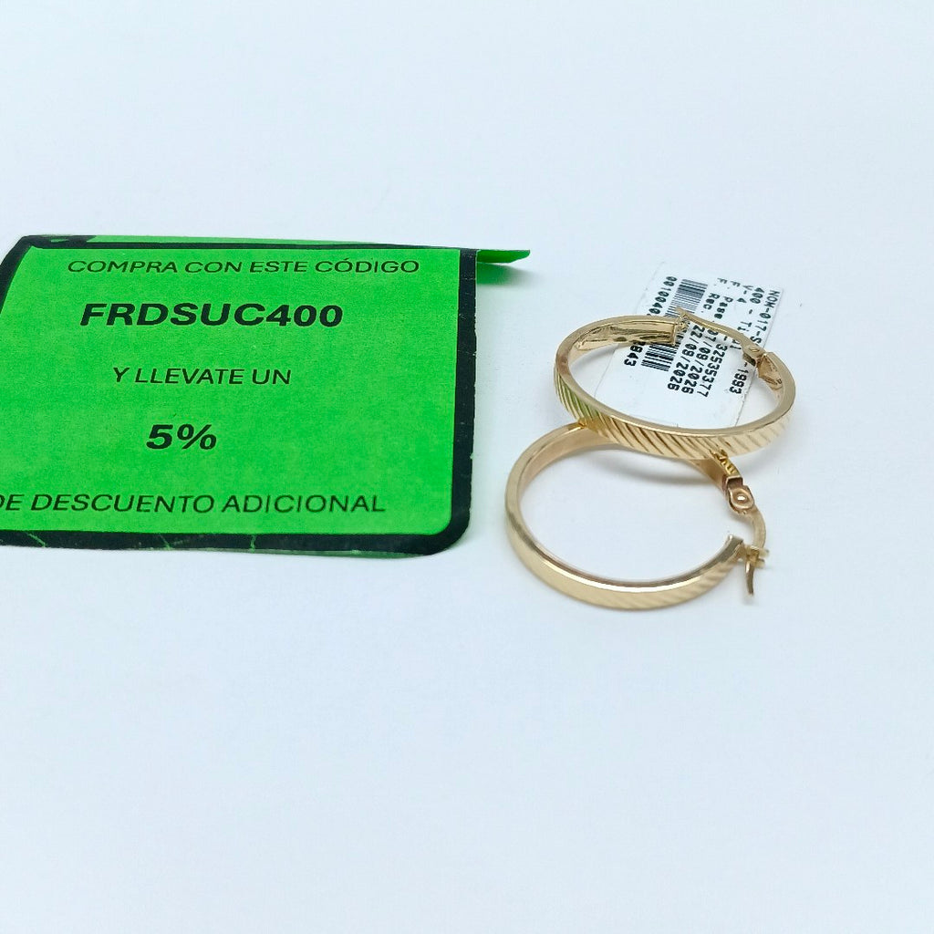 ARRACADAS PAR ORO 14 K 1,90 GRMS (SEMINUEVO)