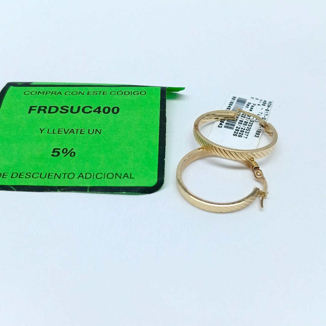 ARRACADAS PAR ORO 14 K 1,90 GRMS (SEMINUEVO)