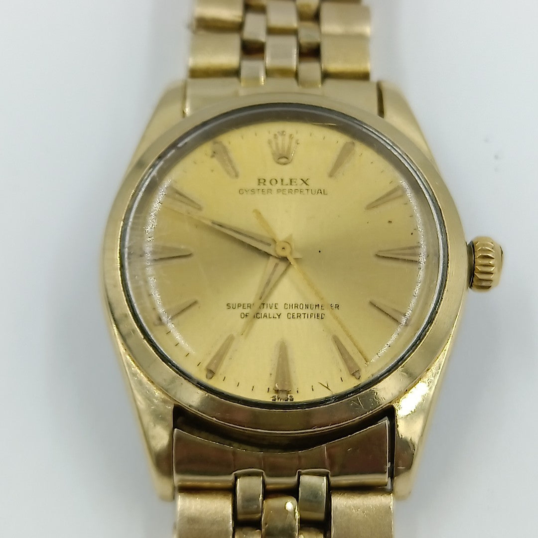 RELOJ CAJA ACERO PULSO ORO ORO 10 K 97.4 GRMS (SEMINUEVO)
