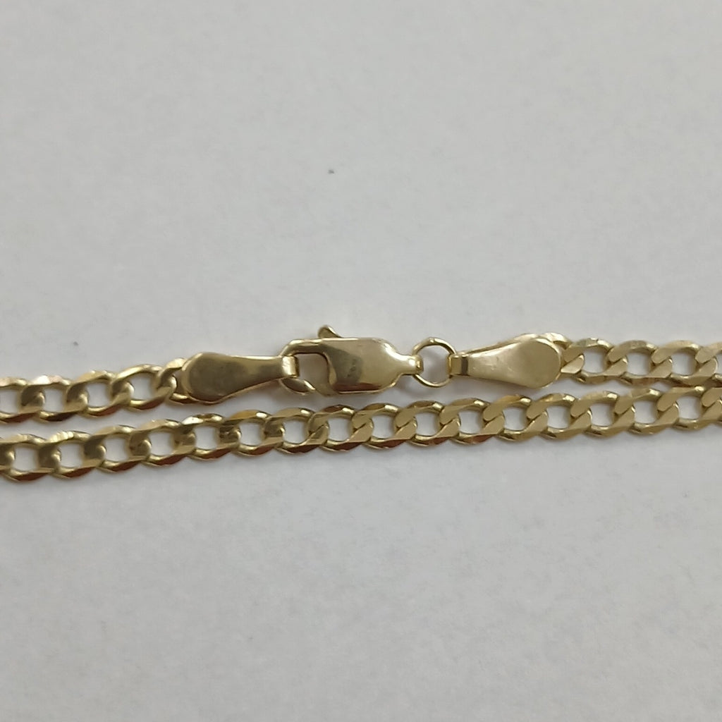 PULSERA TEJIDO BARBADA 14K 18 CM 3.3 GR (NUEVO)