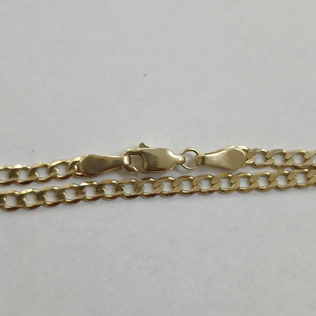 PULSERA TEJIDO BARBADA 14K 18 CM 3.3 GR (NUEVO)