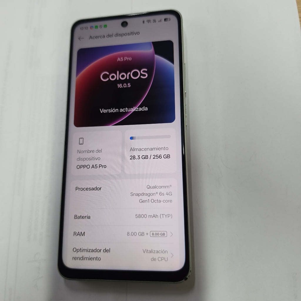 CELULAR OPPO A5 PRO CPH2711 (2025) 256 GB 8 GB RAM (SEMINUEVO)
