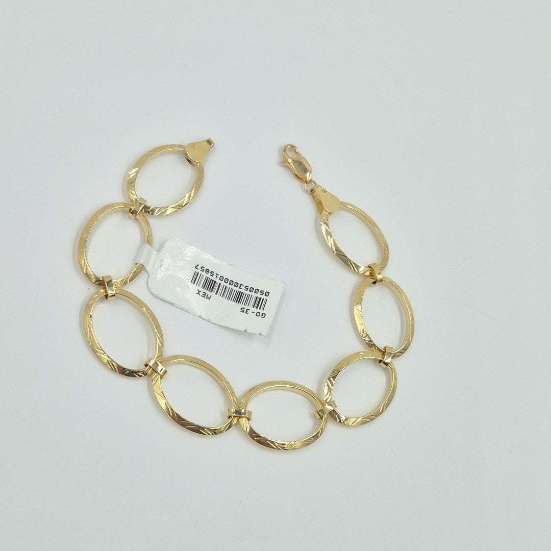 PULSERA CON AROS OVALADOS 14K 18 CM 5.2 GR (NUEVO)