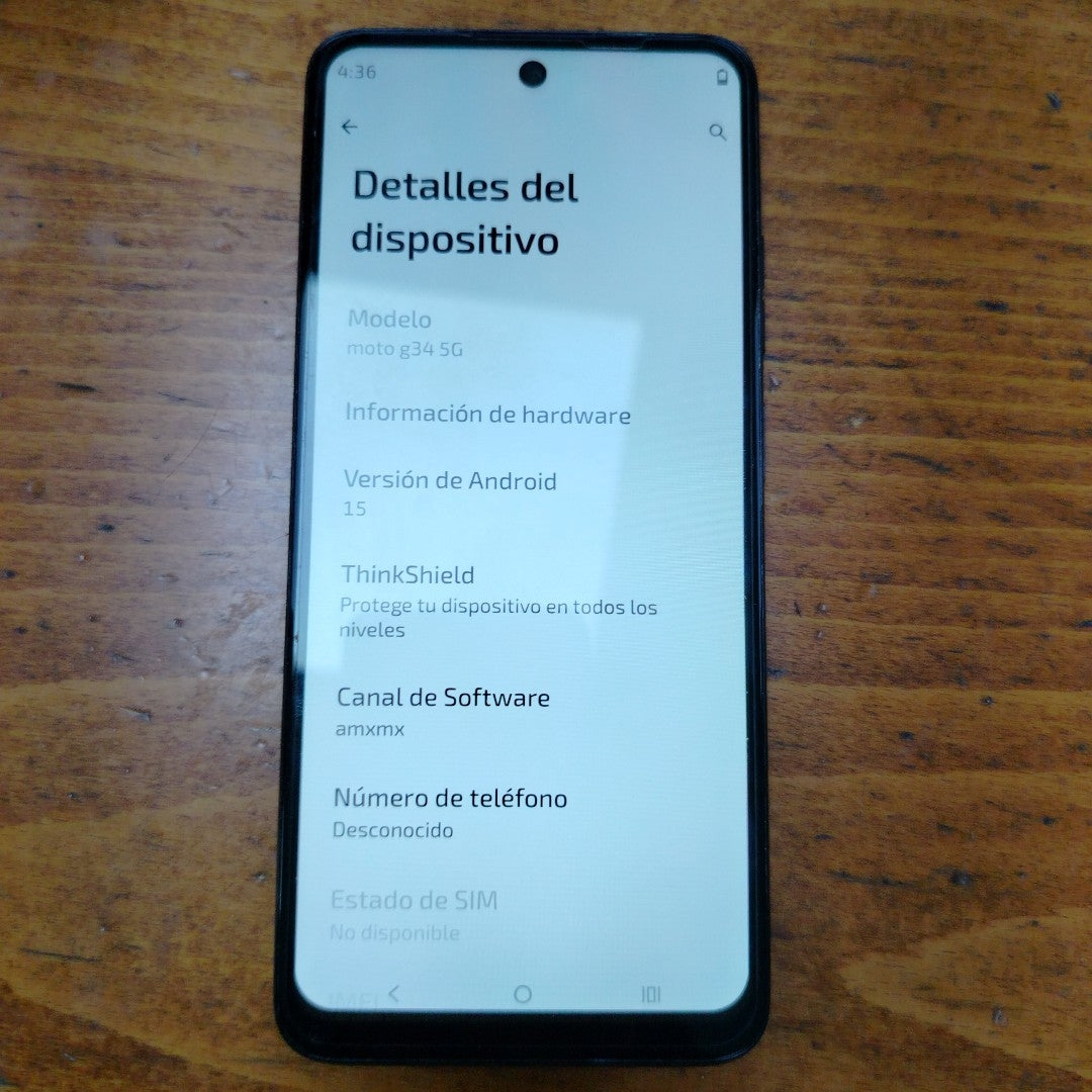 CELULAR MOTOROLA MOTO G34 5G XT2363-2 (2023) 256 GB 8 GB RAM (SEMINUEVO)
