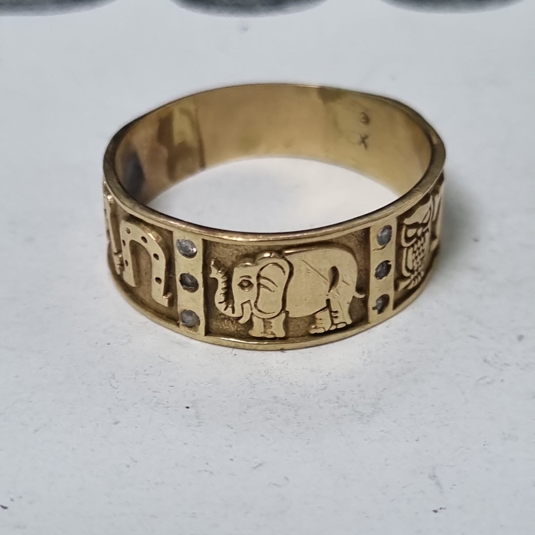 ARGOLLA DE LA SUERTE ORO 14 K 4 GRMS (SEMINUEVO)