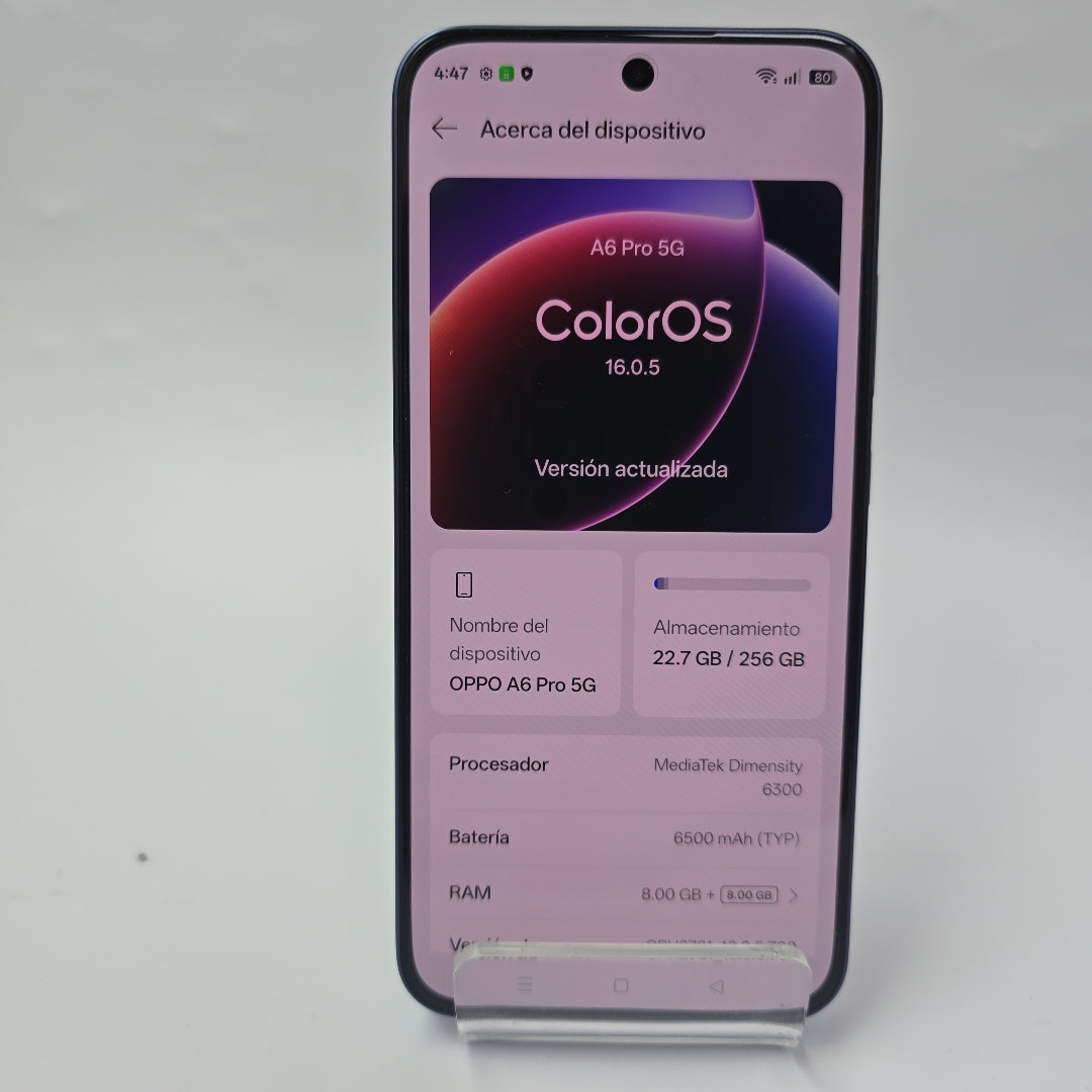 CELULAR OPPO A6 PRO CPH2781 (2025) 256 GB 8 GB RAM (SEMINUEVO)