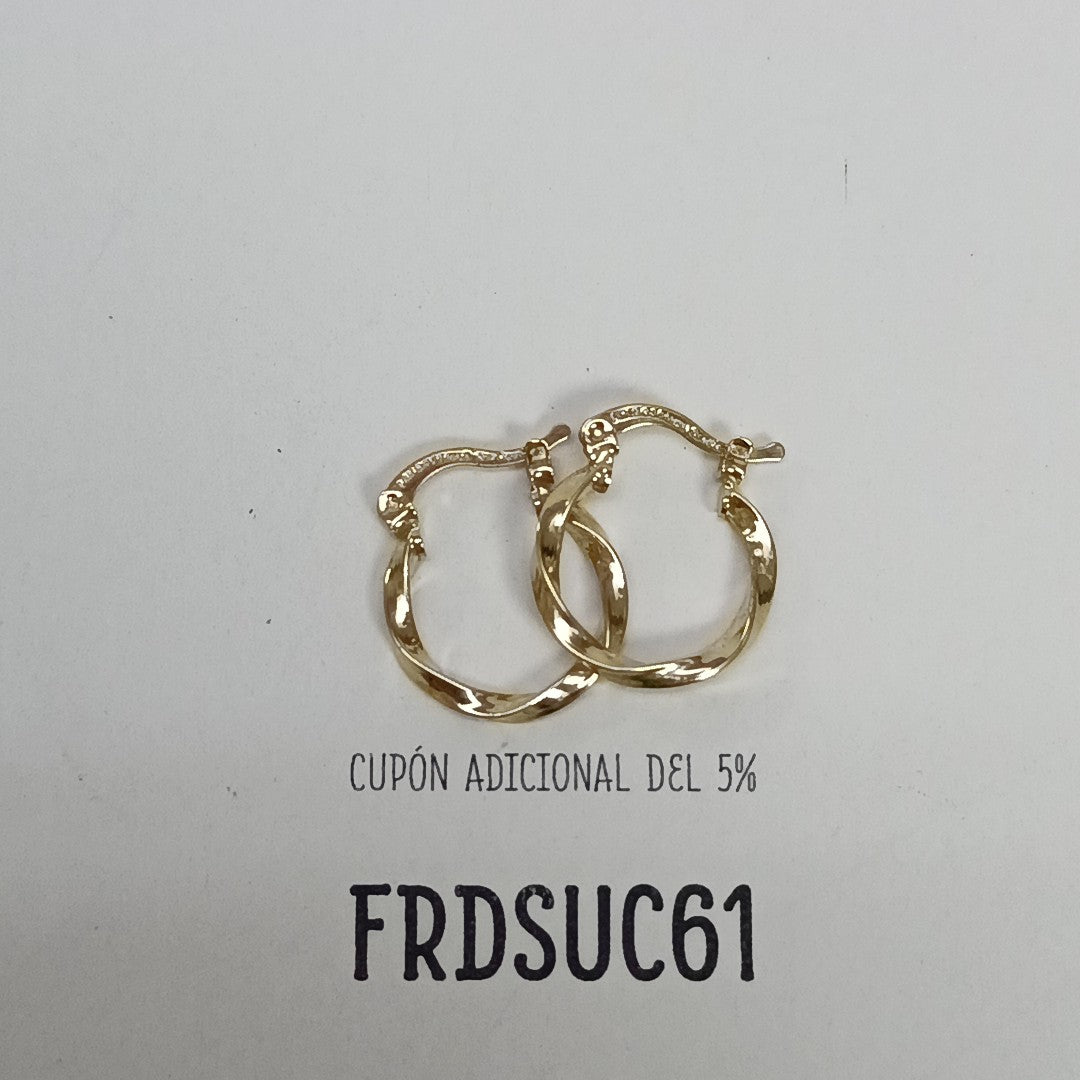ARETES ARRACADAS TORZAL 14K 1.1 GR (NUEVO)