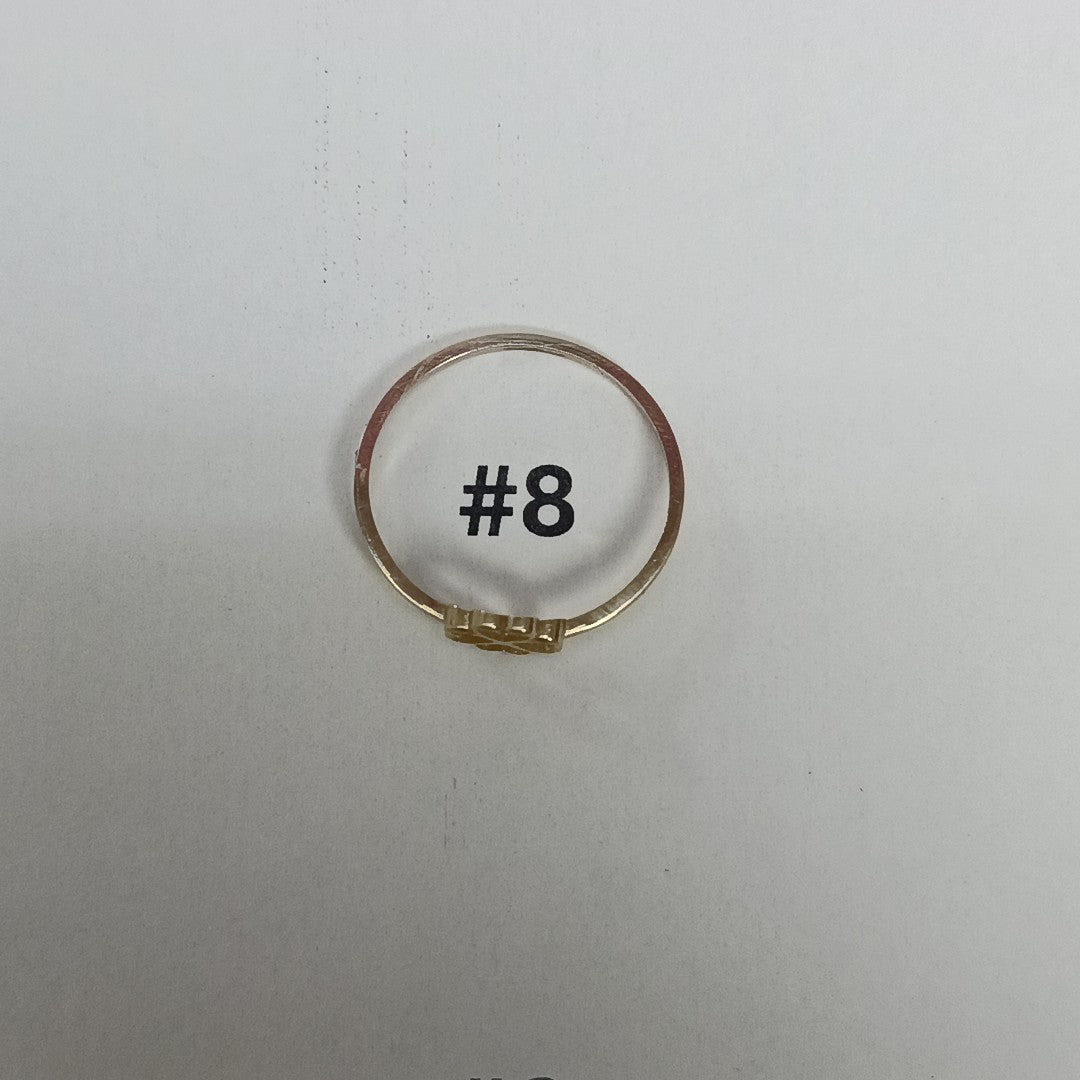 ANILLOS ANILLITO FIG TREBOL 4 HOJAS 10K TALLA 8 0.7 GR (NUEVO)