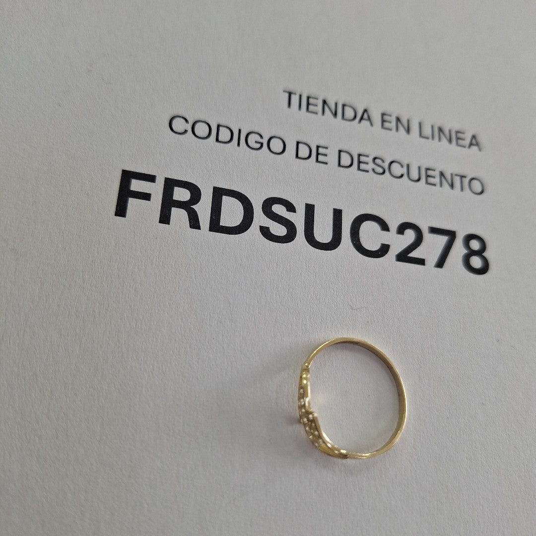 ANILLOS CON CIRCONIAS 14K TALLA 7 0.8 GR (NUEVO)