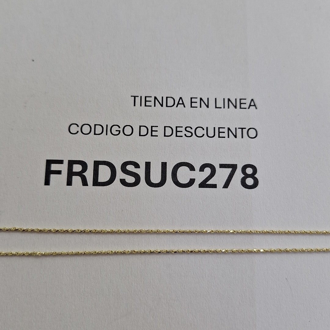 CADENA TORZAL 14K 55 CM 2.9 GR (NUEVO)