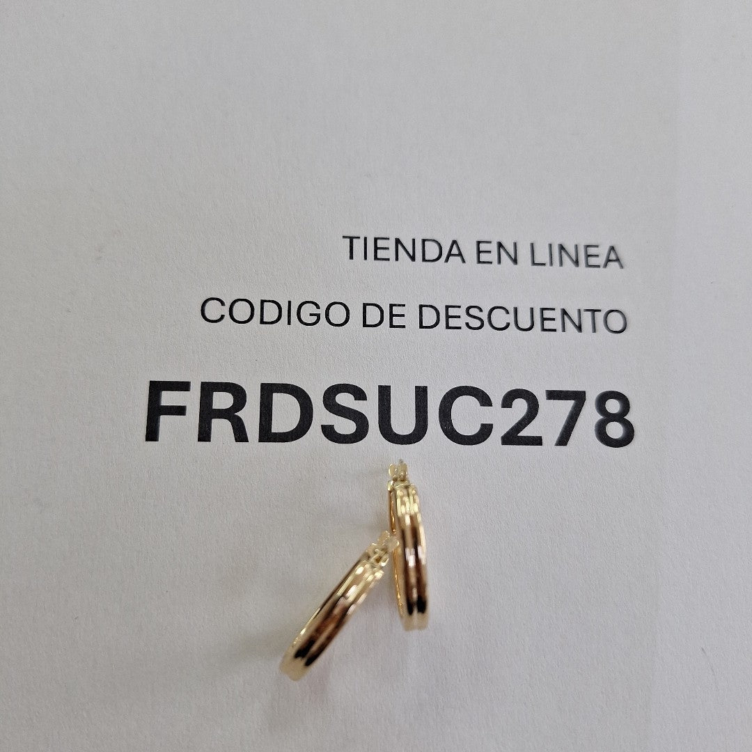 ARRACADAS ORO 14K 1.5 (NUEVO)
