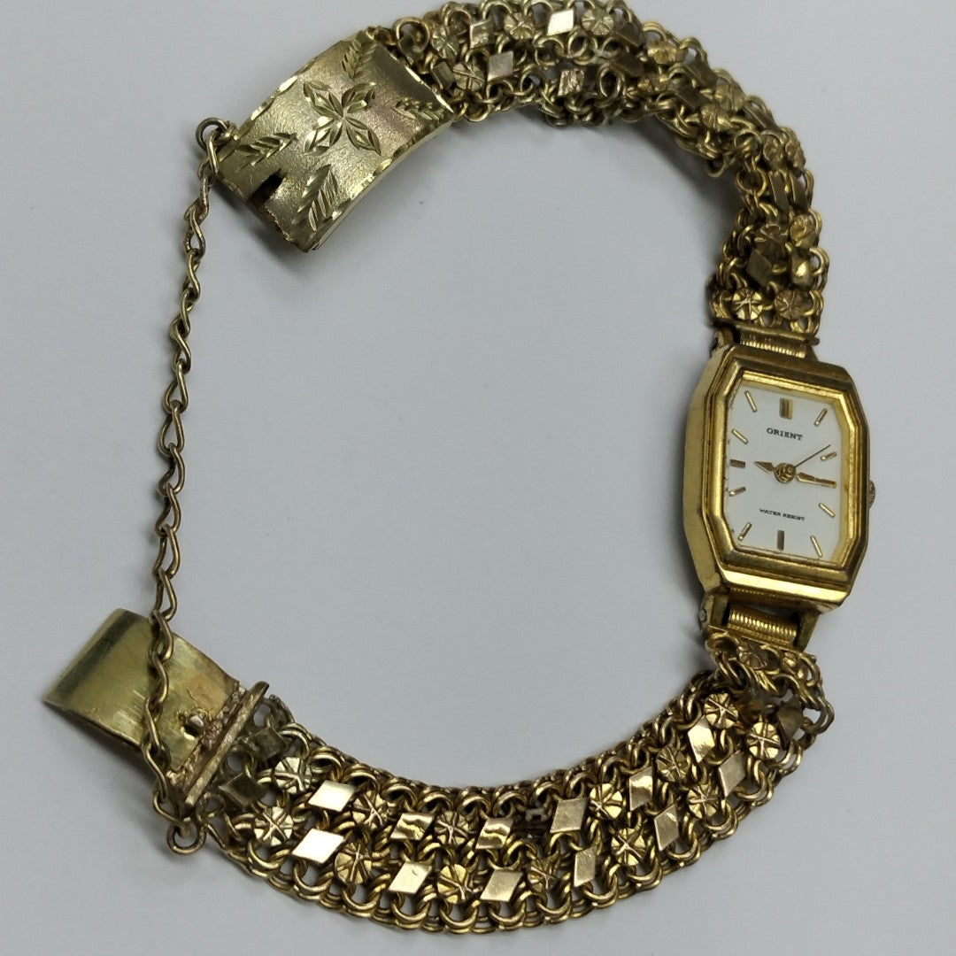 RELOJ CAJA ACERO PULSO ORO ORO 10 K 24.9 GRMS (SEMINUEVO)