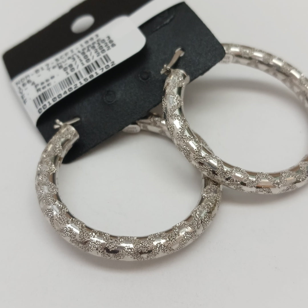 ARRACADAS PAR ORO BLANCO 14 K 4.6 GRMS (SEMINUEVO)