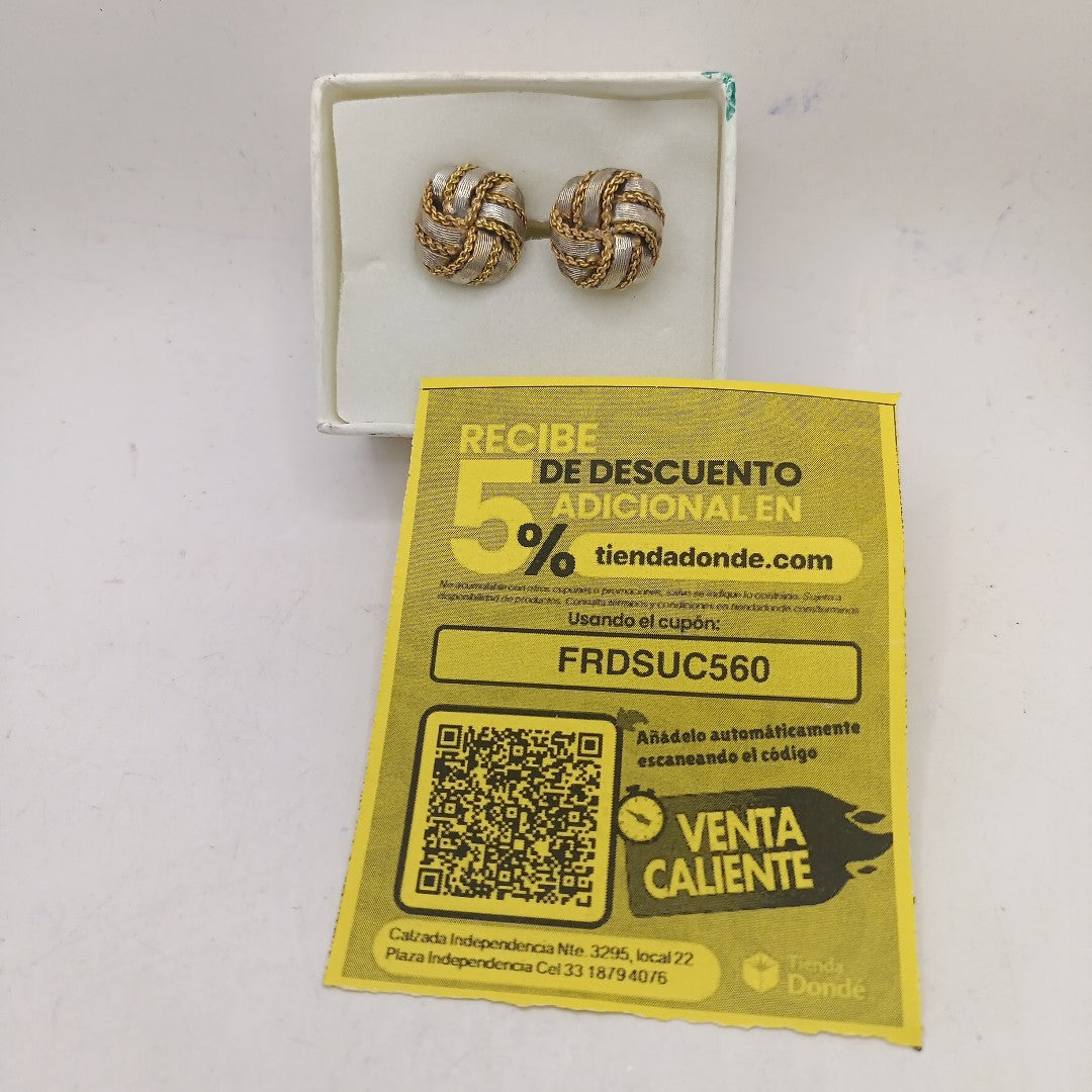 ARETES PAR ORO 16K 12,10 GRMS (SEMINUEVO)