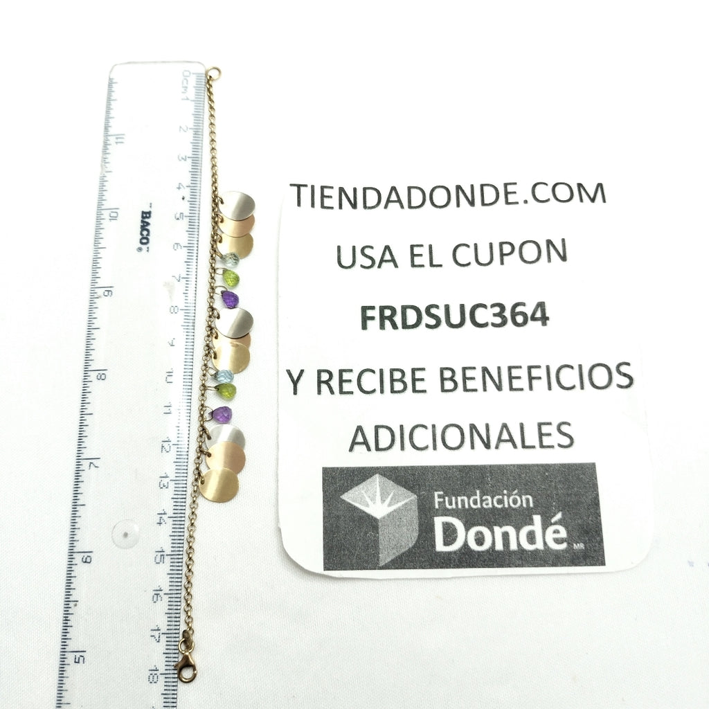 PULSERA ORO,ORO COMBINADO 10 K 5,10 GRMS (SEMINUEVO)