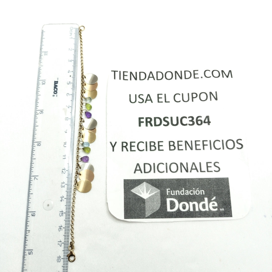 PULSERA ORO,ORO COMBINADO 10 K 5,10 GRMS (SEMINUEVO)