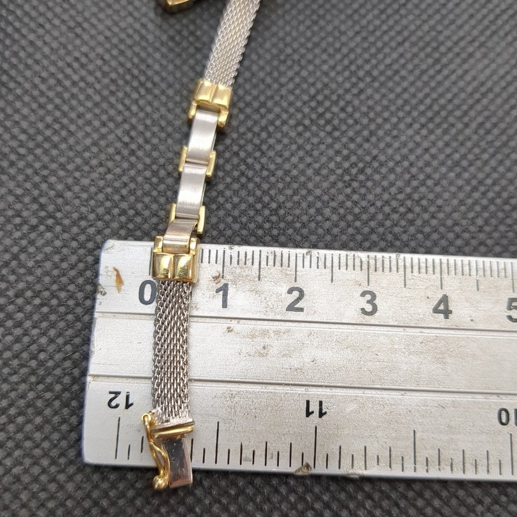PULSERA ORO COMBINADO 14 K 14,10 GRMS (SEMINUEVO)