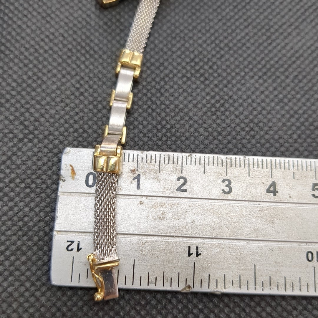 PULSERA ORO COMBINADO 14 K 14,10 GRMS (SEMINUEVO)