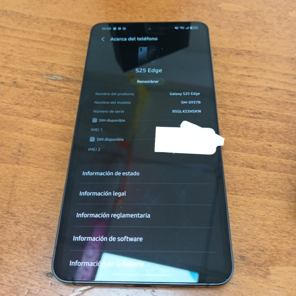 CELULAR SAMSUNG GALAXY S25 EDGE SM-S937B (2025) 256 GB 12 GB RAM (SEMINUEVO)