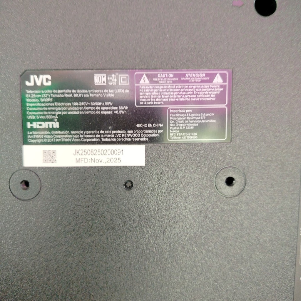PANTALLA JVC SI32RF 32" LED HD (SEMINUEVO)