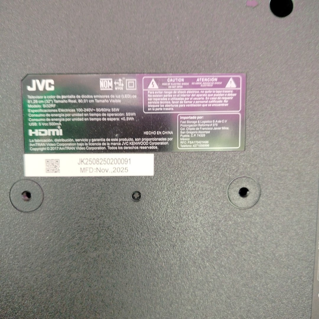 PANTALLA JVC SI32RF 32" LED HD (SEMINUEVO)