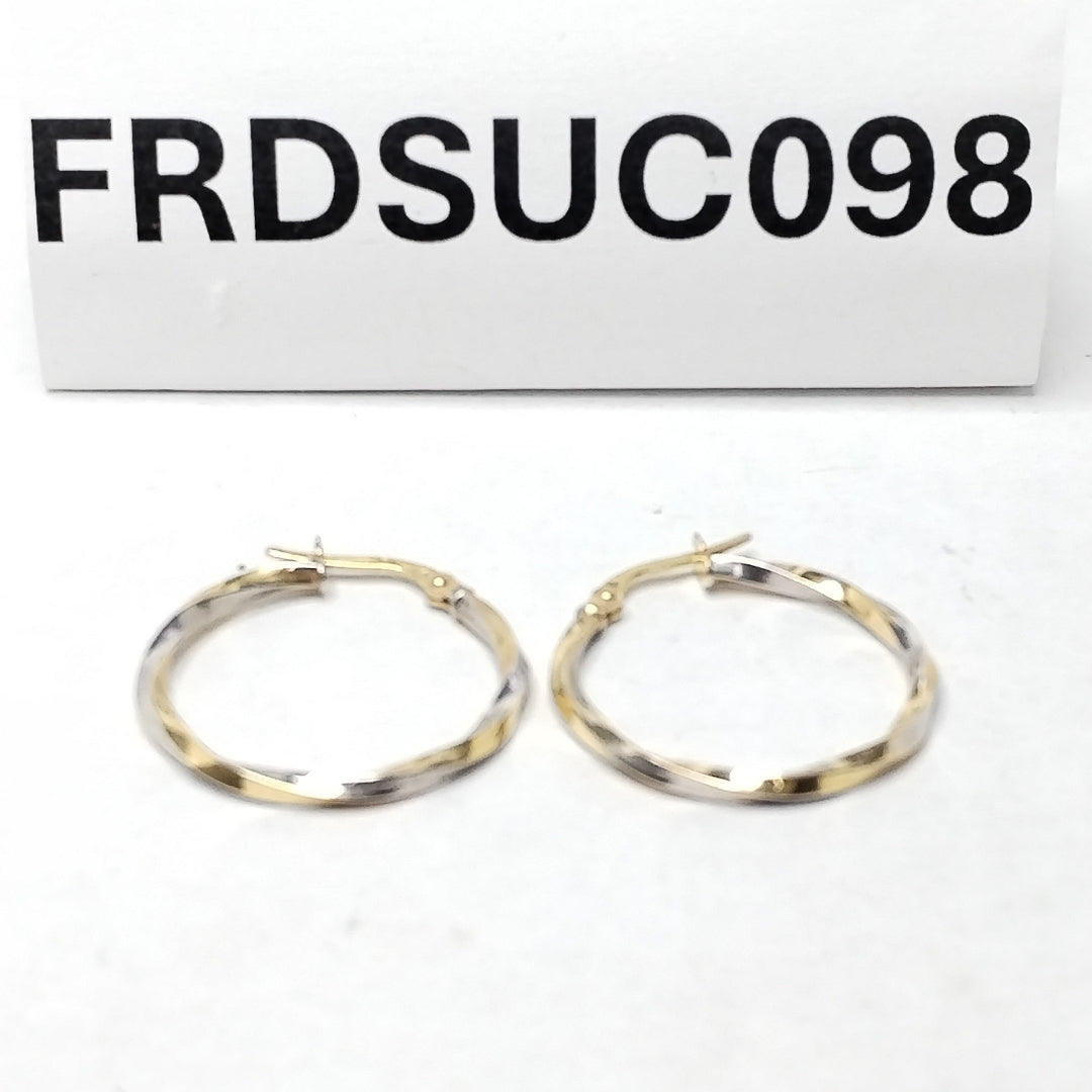 ARRACADAS PAR ORO COMBINADO 14 K 1,00 GRMS (SEMINUEVO)