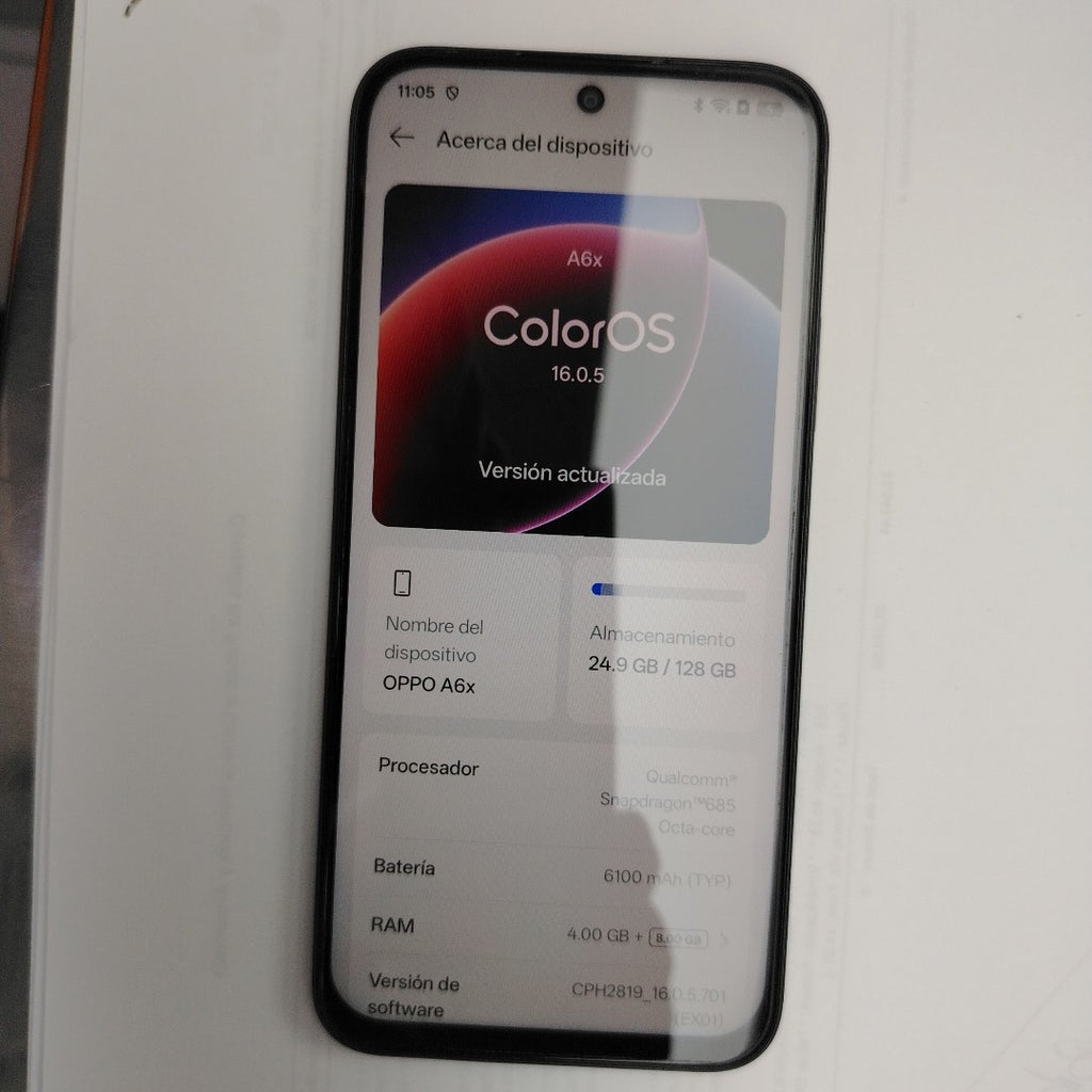 CELULAR OPPO A6X CPH2819 (2025) 128 GB 4 GB RAM (SEMINUEVO)