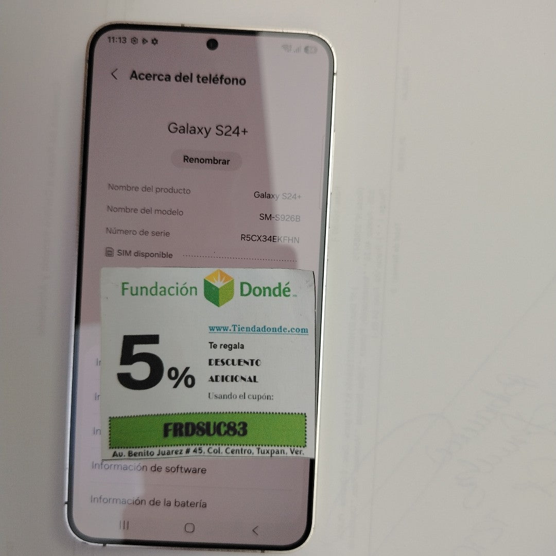 CELULAR SAMSUNG GALAXY S24 + SM-S926B (2024) 256 GB 12 GB RAM (SEMINUEVO)