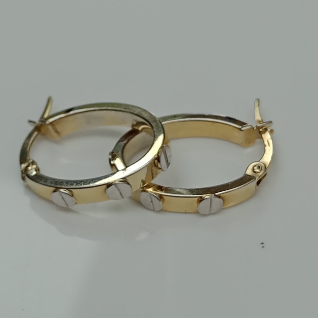 ARRACADAS PAR ORO 14 K 1,50 GRMS (SEMINUEVO)