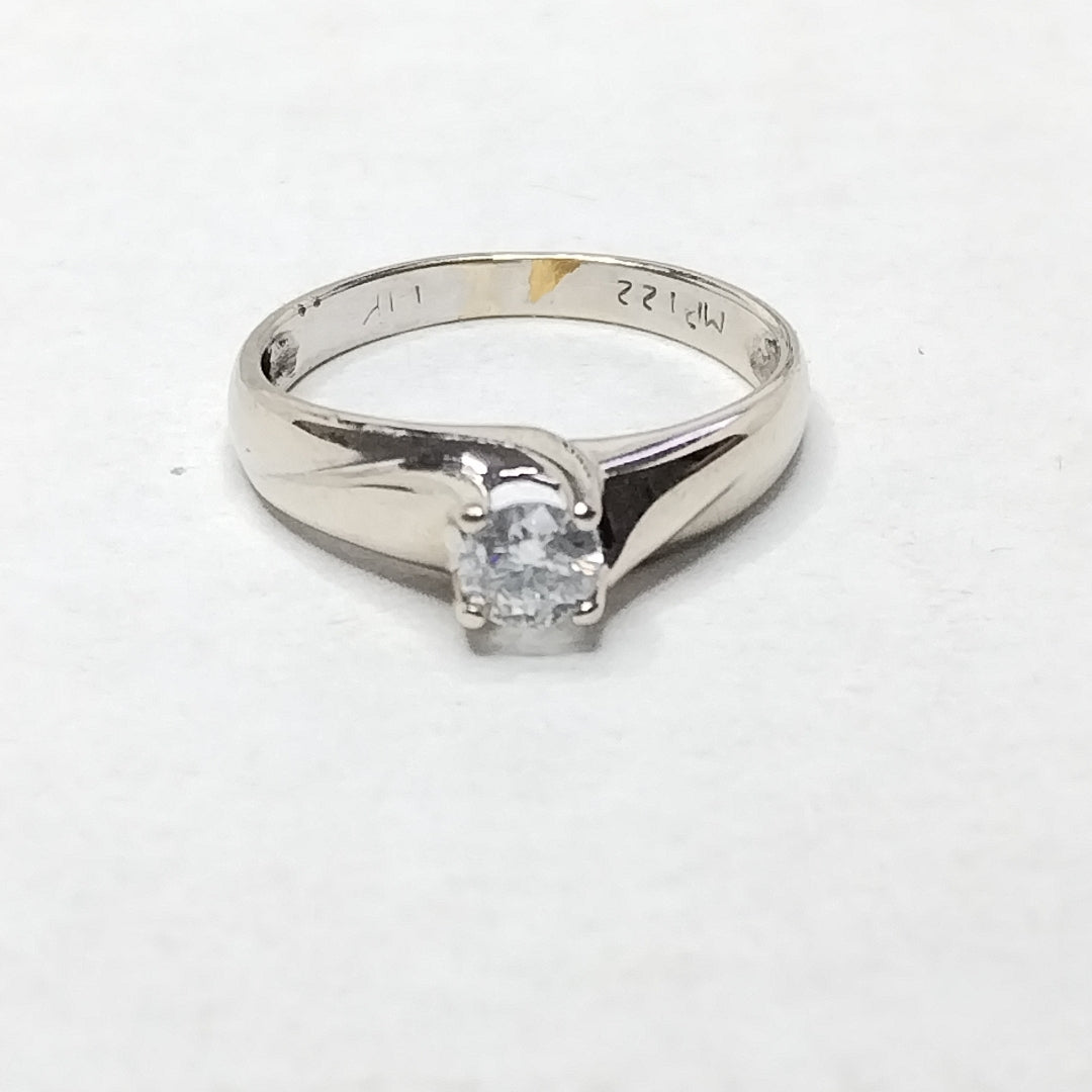 ANILLITO ORO, ORO BLANCO 14 K 2.3 GRMS (SEMINUEVO)