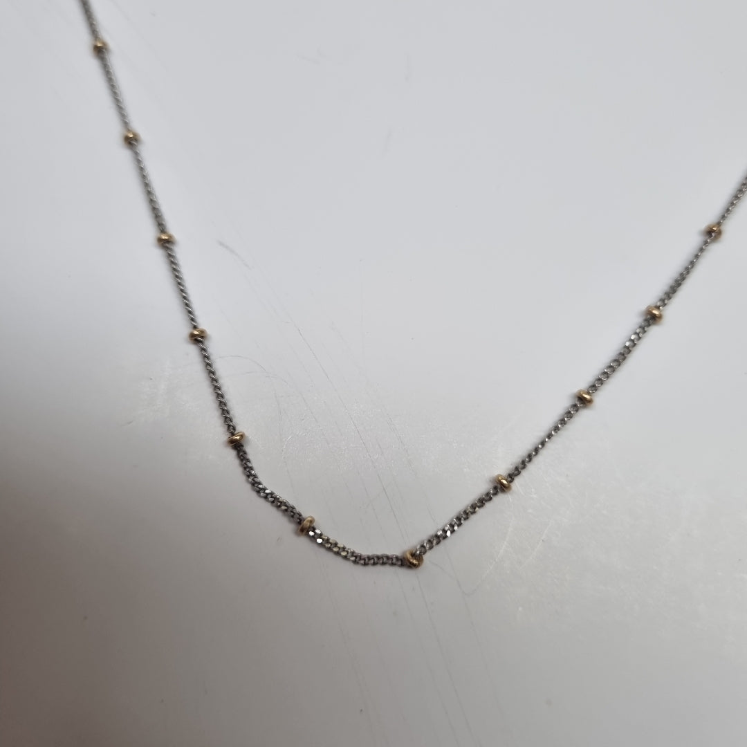 CADENA ORO, ORO BLANCO 14 K 2.5 GRMS (SEMINUEVO)
